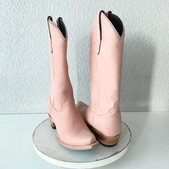 Lane EMMA JANE Womens Cowboy Boots 7 Pink Western Cowgirl Mid Calf Pointed Toe - Picture 11 of 11